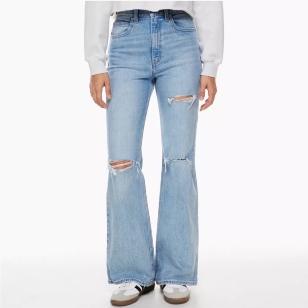 Levis 70's High Flare Distressed Denim Jeans - image 2